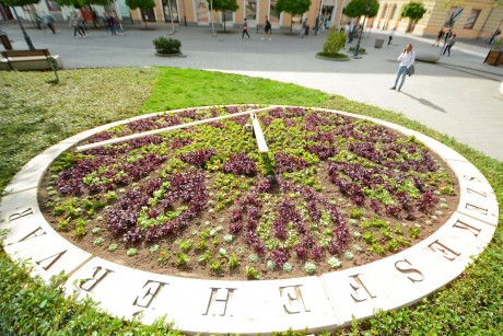 Elkészült a Virágóra beültetése - elkezdte a Városgondnokság az egynyári virágok ültetését